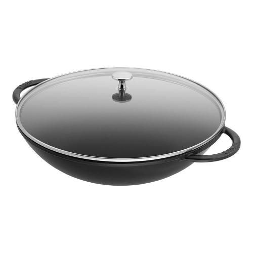 Cast iron wok 37 cm 5,7 l Staub black