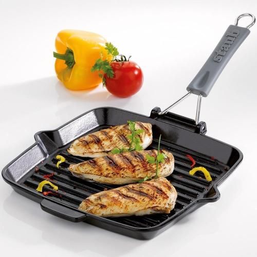 Cast iron grill pan 24x24 cm Staub black