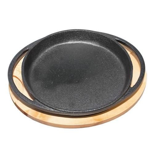 Frying pan on wooden base, 20 cm, cast iron, P.L. - Proff Chef Line