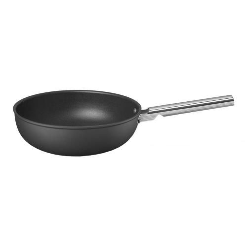 Smeg 50's Style black non-stick wok 30 cm 5.2 l