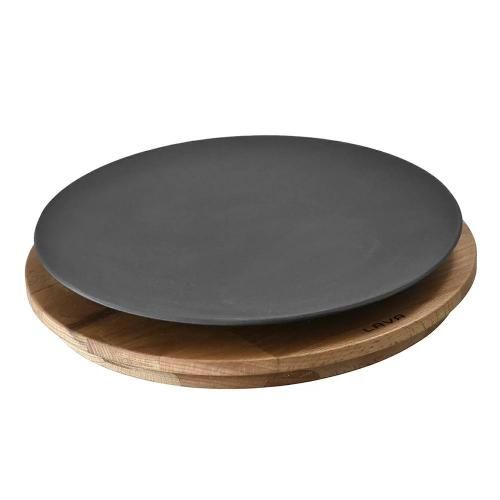 25 cm cast iron serving pan on a stand LAVA black