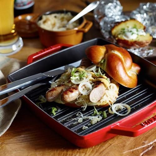 Staub Cherry 28x28 cm cast iron grill pan