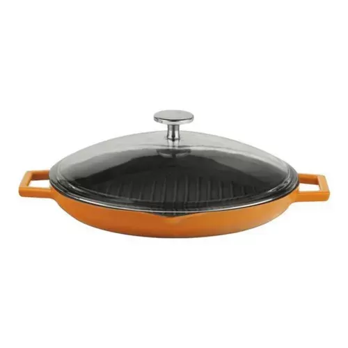 26 cm cast iron grill pan Lava orange