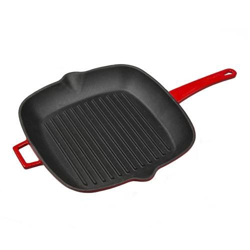 Cast iron grill pan 28x28 cm LAVA red