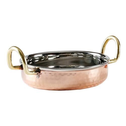 Serving pan 13*3,5 cm round copper color P.L. Proff Cuisine