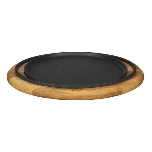 Serving pan cast iron stand 28 cm LAVA black