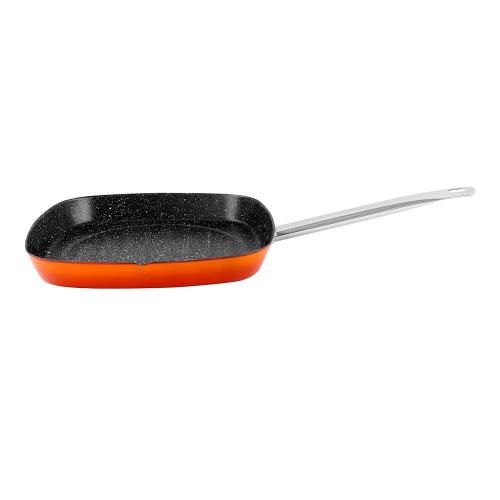 Grill pan 28x28 cm Vitrinor Dragon Piedra orange