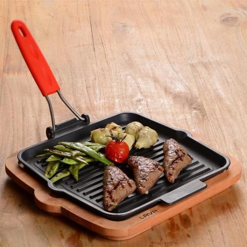 Grill pan 30x21 cm Lava black