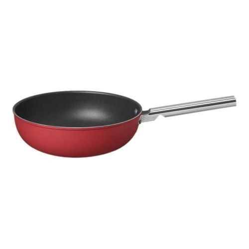 30 cm 5,2 l Smeg 50's Style red non-stick wok pan