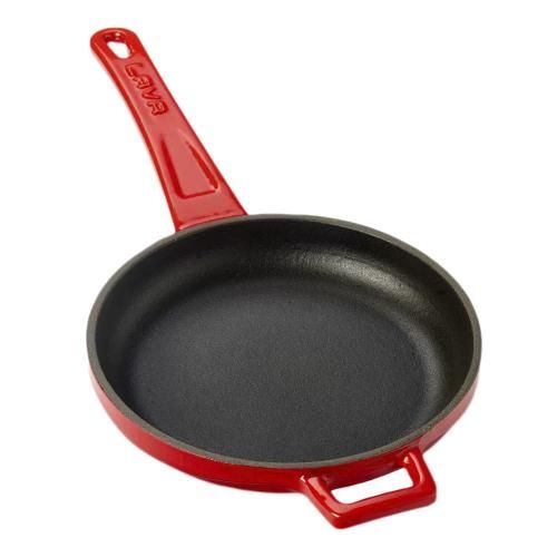 16 cm cast iron frying pan LAVA red