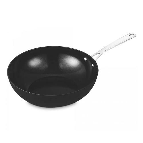 Brabantia Chrome Ceramic 30 cm non-stick wok frying pan black