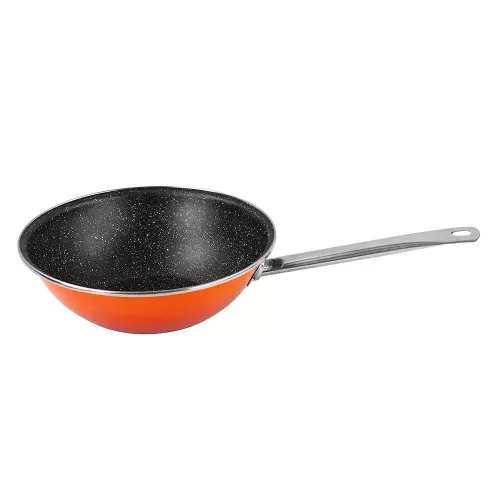 Non-stick wok 28 cm Vitrinor Dragon Piedra orange