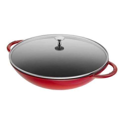 Wok 37 cm 5,7 liters cast iron Staub Cherry