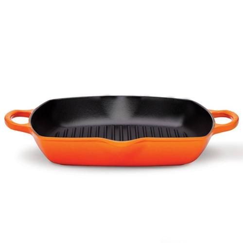 30 cm cast iron grill pan Le Creuset Signature fiery lava