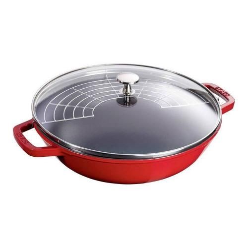 Cast iron wok 30 cm 4,4 liters Staub Cherry