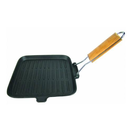 Grill pan P.L. Proff Cuisine with removable wooden handle, 24*24 cm