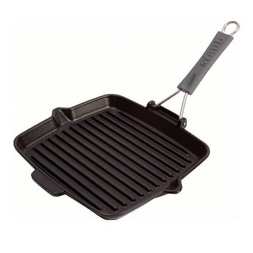 Cast iron grill pan 24x24 cm Staub black