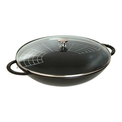 Cast iron wok 37 cm 5,7 l Staub black