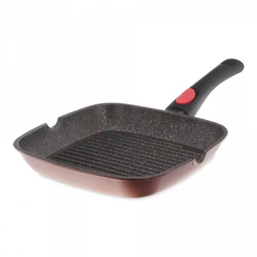 Grill pan 24x24 cm Kitchen Star Stonemax maroon