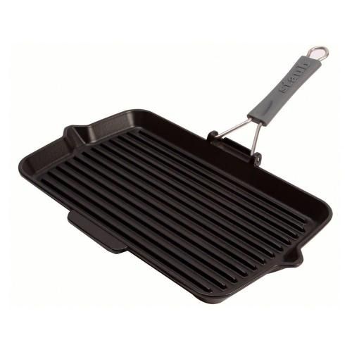 Cast iron grill pan 34x21 cm Staub black