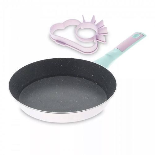 Frying pan with egg mold 24 cm Kitchen Star Lollipop light pink