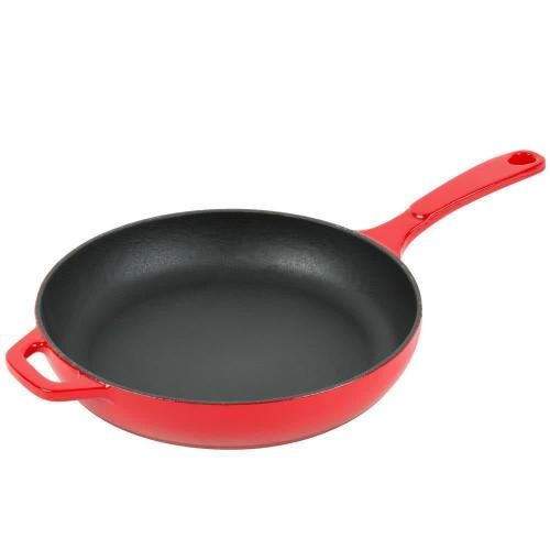 28 cm cast iron frying pan Lodge red