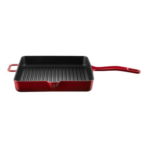 Cast iron grill pan 25x25 cm Voeux L'amour red