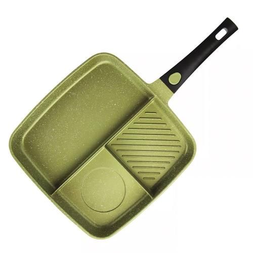 Sectional frying pan 32x32 cm Kitchen Star Millman green